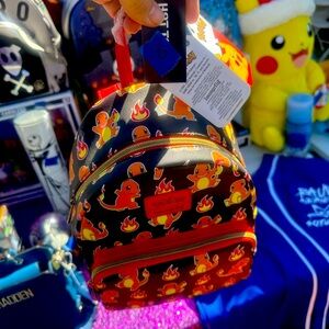 Loungefly Pokémon Charmander Backpack - Black and Red